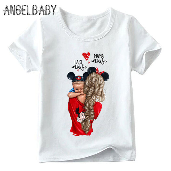 Matching Family Outfits Super Mom and Daughter Print Boys Girls T-shirt Mother's day Present Clothes Kids&Woman Funny Tshirt - Viva Shirt