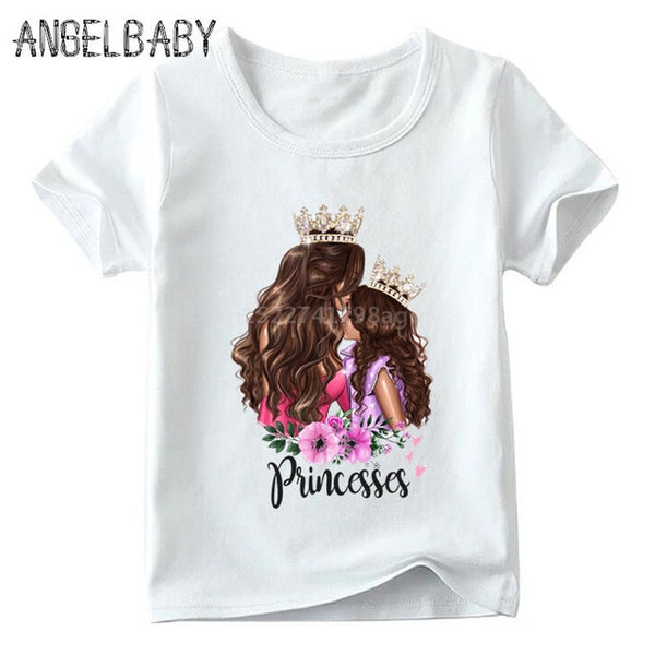 Matching Family Outfits Super Mom and Daughter Print Boys Girls T-shirt Mother's day Present Clothes Kids&Woman Funny Tshirt - Viva Shirt