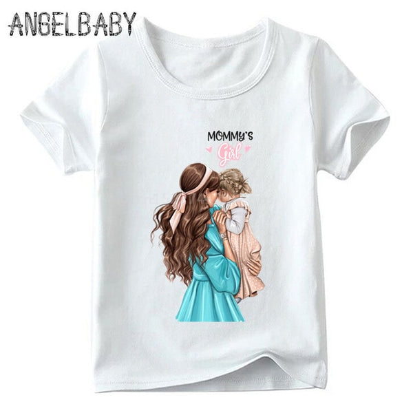 Matching Family Outfits Super Mom and Daughter Print Boys Girls T-shirt Mother's day Present Clothes Kids&Woman Funny Tshirt - Viva Shirt