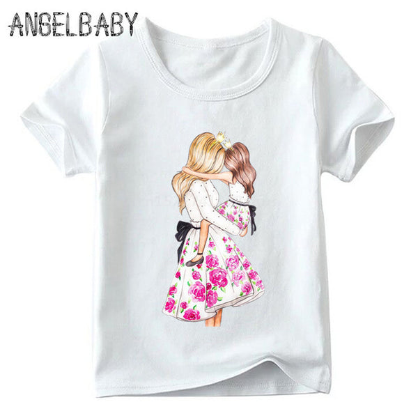Matching Family Outfits Super Mom and Daughter Print Boys Girls T-shirt Mother's day Present Clothes Kids&Woman Funny Tshirt - Viva Shirt