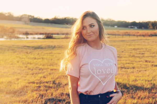 you are loved Christian T-Shirt Gift Women Blessed Jesus Tee Casual Funny Religion Clothing Catholic Vintage quote t shirts top - Viva Shirt