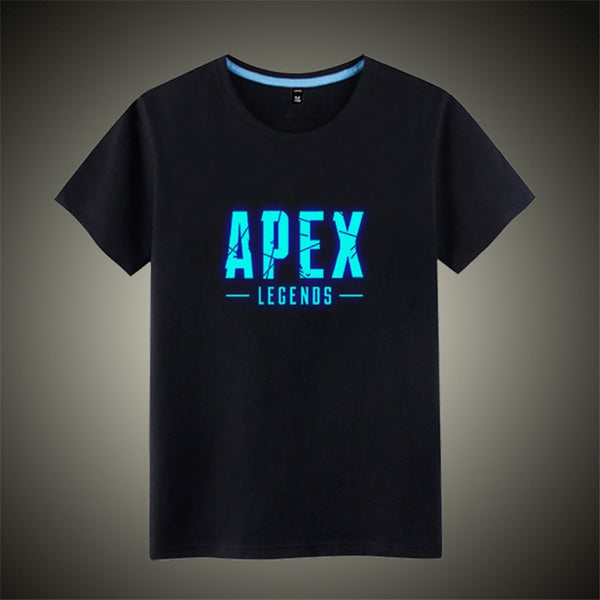 Mask as Gift Luminous APEX legends T shirt O neck men women hip hop Rapper DJ dancer cotton tops tees shirt - Viva Shirt