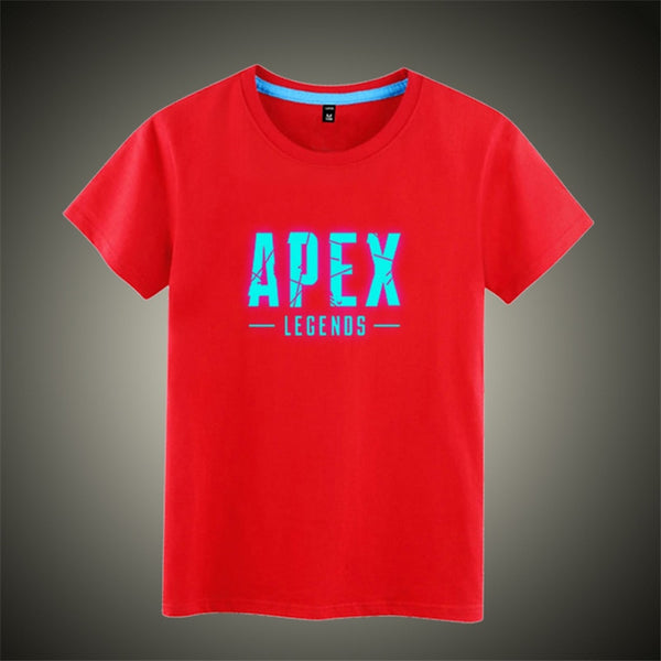 Mask as Gift Luminous APEX legends T shirt O neck men women hip hop Rapper DJ dancer cotton tops tees shirt - Viva Shirt