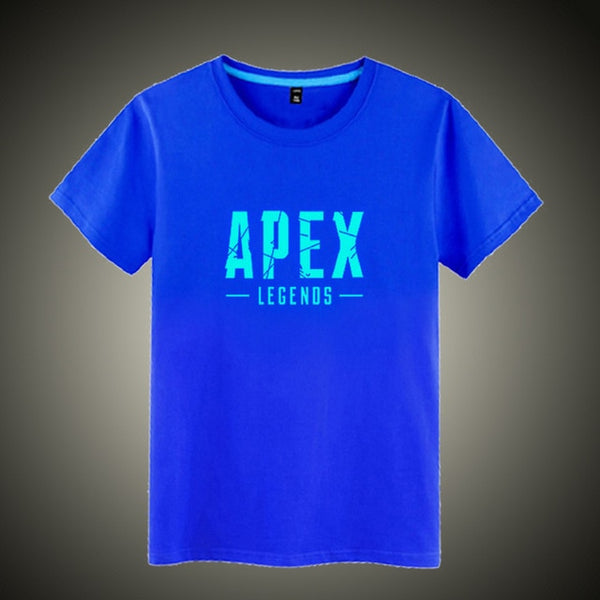 Mask as Gift Luminous APEX legends T shirt O neck men women hip hop Rapper DJ dancer cotton tops tees shirt - Viva Shirt