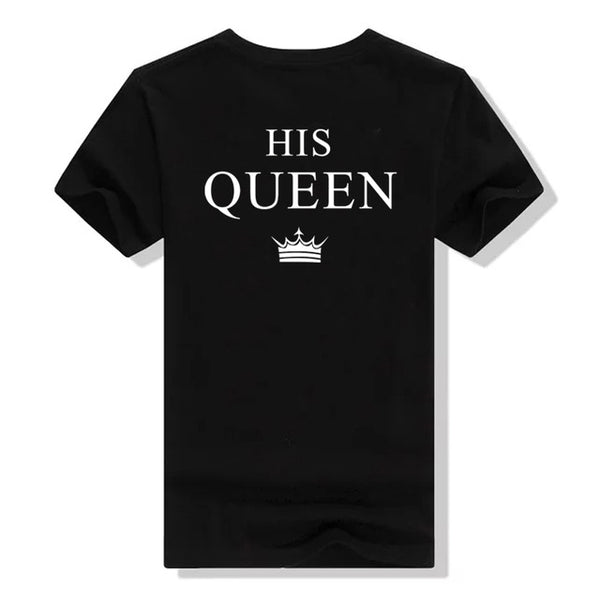 King Queen Couple Shirts Women Men Short Sleeve Casual Couple Lover T-shirt Anniversary gift - Viva Shirt