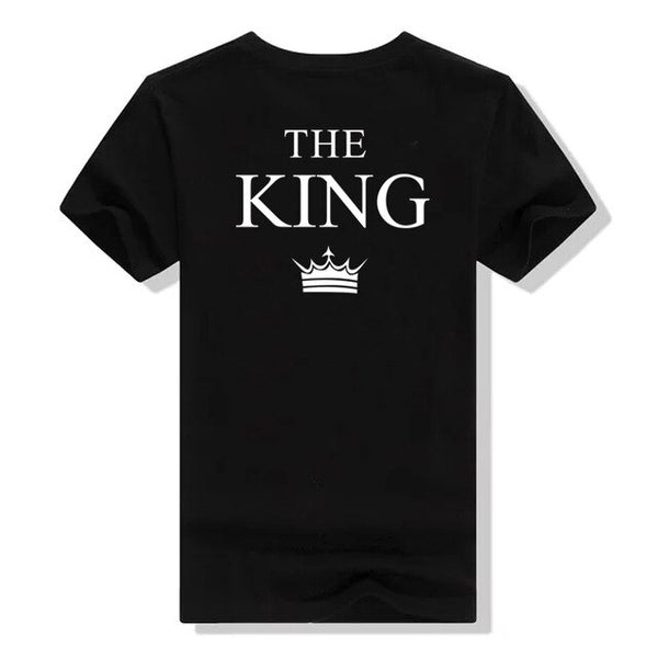 King Queen Couple Shirts Women Men Short Sleeve Casual Couple Lover T-shirt Anniversary gift - Viva Shirt