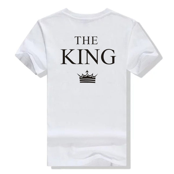 King Queen Couple Shirts Women Men Short Sleeve Casual Couple Lover T-shirt Anniversary gift - Viva Shirt