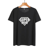 2019 New Summer Cotton T-shirt Women Tops Super Mom Slogan New Mother Gift Fashion Mom T Shirt Funny Momlife Saying Tshirt - Viva Shirt