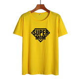 2019 New Summer Cotton T-shirt Women Tops Super Mom Slogan New Mother Gift Fashion Mom T Shirt Funny Momlife Saying Tshirt - Viva Shirt