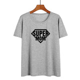 2019 New Summer Cotton T-shirt Women Tops Super Mom Slogan New Mother Gift Fashion Mom T Shirt Funny Momlife Saying Tshirt - Viva Shirt