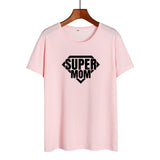 2019 New Summer Cotton T-shirt Women Tops Super Mom Slogan New Mother Gift Fashion Mom T Shirt Funny Momlife Saying Tshirt - Viva Shirt