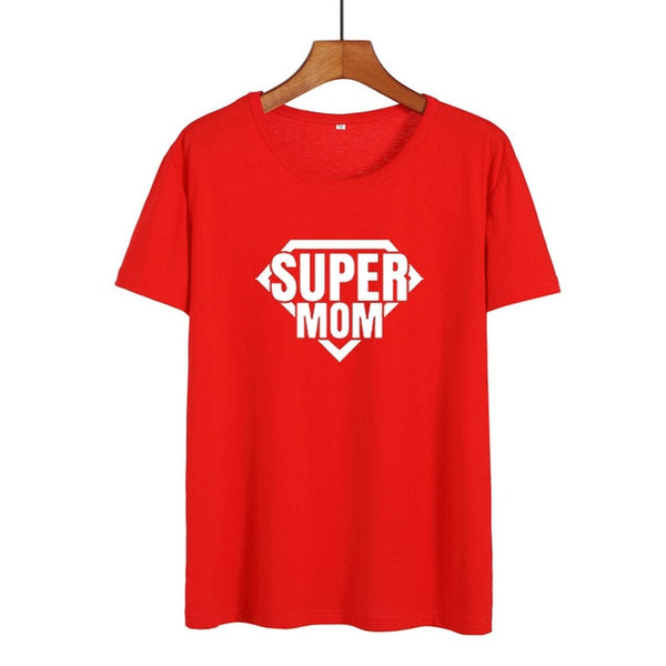 2019 New Summer Cotton T-shirt Women Tops Super Mom Slogan New Mother Gift Fashion Mom T Shirt Funny Momlife Saying Tshirt - Viva Shirt