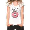 Showtly Fashion women Best friends t-shirt Cartoon Coffee Doughnut Letter print female T-shirt Friends Gift tshirt Hot sale Top - Viva Shirt