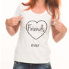 Showtly Fashion women Best friends t-shirt Cartoon Coffee Doughnut Letter print female T-shirt Friends Gift tshirt Hot sale Top - Viva Shirt