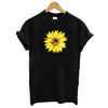 Sun Flower Letter Print T-shirt Short Sleeve Round Neck Slim Fit Cute Girl's Tshirts Tees & Tops Summer 2019 Gift for Girlfriend - Viva Shirt