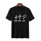 2019 New Fashion shirts Fashion Faith Hope Love Letters Print Tops Tshirt Funny Christianity God Tee Gift - Viva Shirt