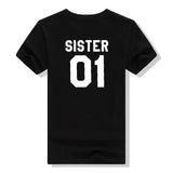 Women Fashion Girlfriends Gift Best Friends T shirt SISTER 01 SISTER 02 Tee Shirt Sister outfit - Viva Shirt