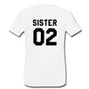 Women Fashion Girlfriends Gift Best Friends T shirt SISTER 01 SISTER 02 Tee Shirt Sister outfit - Viva Shirt