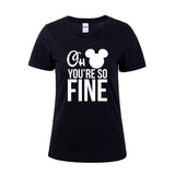New Mouse Mickey Couple T-shirt Oh You Are So Fine/I'm Fine Funny Matching Shirts Valentines Shirt Gift For Lover - Viva Shirt