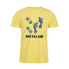 Never Walk Alone Tropical Flower T-shirt Dog Lover Shirt Foot Dog Shirt Tropical Flower gift Cotton Top Tees - Viva Shirt