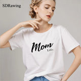 Mom Life Shirt Mothers Day Gift Womens T Shirt Mom Life Tee Graphic Tees summer casual Female Tops drop ship - Viva Shirt