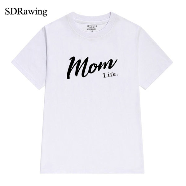 Mom Life Shirt Mothers Day Gift Womens T Shirt Mom Life Tee Graphic Tees summer casual Female Tops drop ship - Viva Shirt