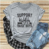Support wildlife raise boys shirt 2018 new women tshirt graphic tee gift for mom tumblr unisex fashion clothing Tshirt tees tops - Viva Shirt