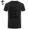 Eat Sleep Run Repeat T Shirt Funny Birthday Gift For Daddy Father Boyfriend Husband Man Woman Short Sleeve O Neck Cotton T-Shirt - Viva Shirt