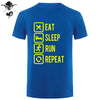 Eat Sleep Run Repeat T Shirt Funny Birthday Gift For Daddy Father Boyfriend Husband Man Woman Short Sleeve O Neck Cotton T-Shirt - Viva Shirt