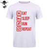 Eat Sleep Run Repeat T Shirt Funny Birthday Gift For Daddy Father Boyfriend Husband Man Woman Short Sleeve O Neck Cotton T-Shirt - Viva Shirt