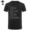 Eat Sleep Run Repeat T Shirt Funny Birthday Gift For Daddy Father Boyfriend Husband Man Woman Short Sleeve O Neck Cotton T-Shirt - Viva Shirt