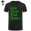 Eat Sleep Run Repeat T Shirt Funny Birthday Gift For Daddy Father Boyfriend Husband Man Woman Short Sleeve O Neck Cotton T-Shirt - Viva Shirt