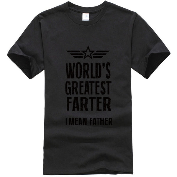 2018 New Summer Mens T Shirts Worlds Greatest Farter Funny Fathers Day Tshirt New Dad Gift Tee  Humor Tee Shirt  Summer Tops - Viva Shirt