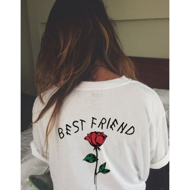 Fashion Best Friend Shirts Women Short Sleeve t shirt BFF Top Sisters Gifts for Friends Tees for Her - Viva Shirt