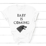 Baby Is Coming Shirt, Game Of Thrones Inspired Pregnancy Announcement T-Shirt, Mom To Be Shirt, Baby Shower, Gift, Baby Reveal S - Viva Shirt