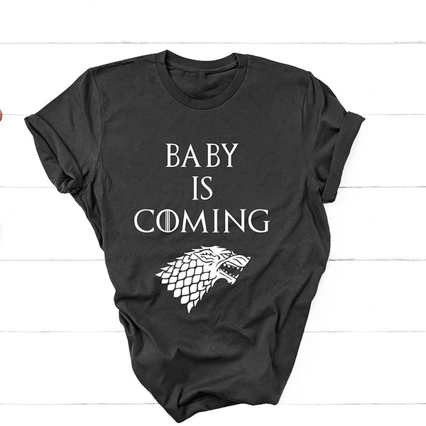 Baby Is Coming Shirt, Game Of Thrones Inspired Pregnancy Announcement T-Shirt, Mom To Be Shirt, Baby Shower, Gift, Baby Reveal S - Viva Shirt