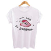 Fashion Home Printed Short Sleeve Gift Party Large Size Round Neck Women T Shirt Smoking Lips Shaped Casual Summer Eye Catching - Viva Shirt