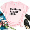 Champagne french fries Women tshirt Cotton Casual Hipster Funny t-shirt Gift Lady Yong Girl Top Tee Drop Ship ZY-291 - Viva Shirt