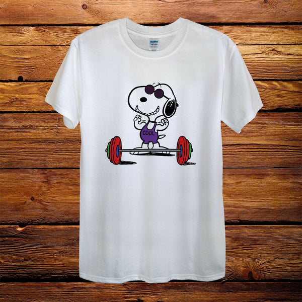 Sport Man Snoopie Dog Peanuts Gift Fun Top Design T-Shirt Men Unisex Women FittedMale Hip Hop funny Tee Shirts cheap wholesale - Viva Shirt