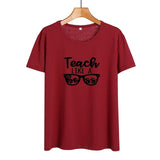Teach Like A Boss - Women T-shirt  Summer Cotton Tee Shirt Teacher Boss Funny Tshirt Black White T Shirt Hipster Teach Gift - Viva Shirt