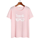 Teach Like A Boss - Women T-shirt  Summer Cotton Tee Shirt Teacher Boss Funny Tshirt Black White T Shirt Hipster Teach Gift - Viva Shirt