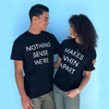 Nothing Makes Sense When We're Apart Slogan Letter Print T-shirt O Neck Funny Casual Couple t shirt for Lovers Gift Tees clothes - Viva Shirt