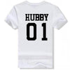 OMSJ New Fashion Hubby Wifey 01 Couple T-shirt 2018 Summer Lovers T Shirt Women Men Funny Letter Print T Shirts Gifts For Loved - Viva Shirt