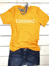 BLESSED yellow t-shirt women fashion funny slogan cotton tops grunge tumblr gift Christian quote kawai tees camisetas art tshirt - Viva Shirt