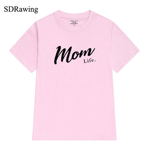 Mom Life Shirt Mothers Day Gift Womens T Shirt Mom Life Tee Graphic Tees summer casual Female Tops drop ship - Viva Shirt