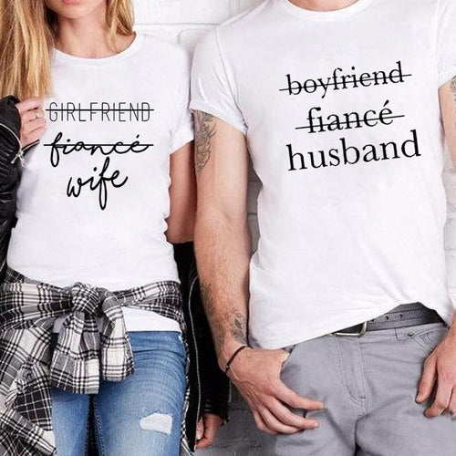 2018 Fashion Couples T Shirts Girlfriend Boyfriend Fiancee Shirt Matching Streetwear Wedding Gift Anniversary Gift Love T Shirts - Viva Shirt