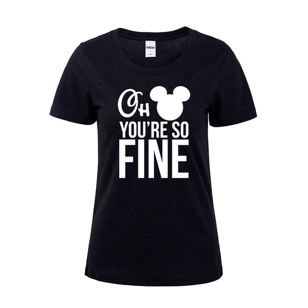 New Mouse Mickey Couple T-shirt Oh You Are So Fine/I'm Fine Funny Matching Shirts Valentines Shirt Gift For Lover - Viva Shirt