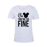 New Mouse Mickey Couple T-shirt Oh You Are So Fine/I'm Fine Funny Matching Shirts Valentines Shirt Gift For Lover - Viva Shirt