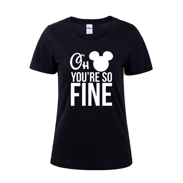 New Mouse Mickey Couple T-shirt Oh You Are So Fine/I'm Fine Funny Matching Shirts Valentines Shirt Gift For Lover - Viva Shirt
