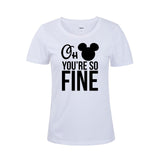 New Mouse Mickey Couple T-shirt Oh You Are So Fine/I'm Fine Funny Matching Shirts Valentines Shirt Gift For Lover - Viva Shirt